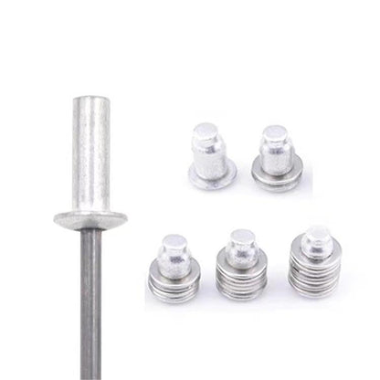 ALLCLEAN 120Pcs 3/16" x 1/2" Closed End Aluminum Blind Rivets with Steel Mandrel,4.8 x 12mm Pop Rivets Dome Head Grip 0.376-0.5 Inch - size: 3/16"×1/2"(4.8×12mm)