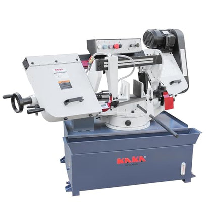 Metal Band Saw, 10 in Round, KAKA INDUSTRIAL BS-1018R - style: 10 Inch Swivel Head Mitering Horizontal Bandsaw