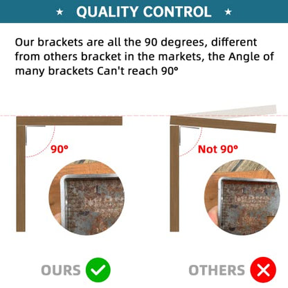 4x2x2 Inch L Brackets Corner Braces for Wood L Right Angle Bracket