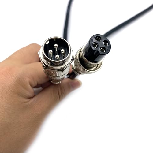 3.28 ft GX20 4 Pin Male to Female Cable, GX20 4Pins Female to Male Head Aviation Cordset Electrical Connector Panel Mount Circular Metal Adapter Cordset for Ships 7A 200V 17AWG (1meter) - size: GX20 4Pin