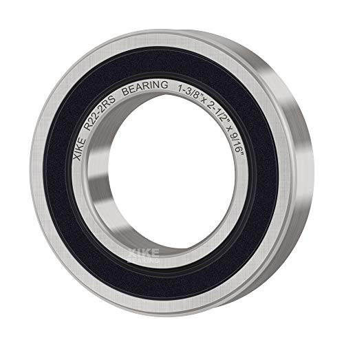 XIKE R22-2RS Sealed Deep Groove Ball Bearings, 17.463x38.1x9.525 mm, 10-Pack - size: R22-2RS - 17.463x38.1x9.525 mm