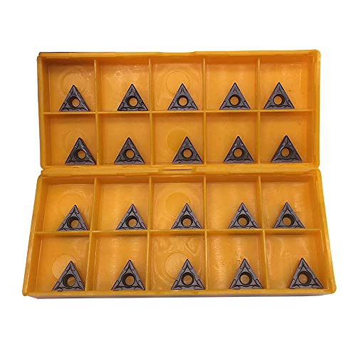 20pcs Carbide turnning Inserts TCMT21.51 TCMT110204 Carbide Insert for Lathe Turning Tool Holder for Steel,Stainless Steel - style: 20pcs TCMT110204 grey