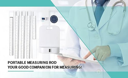 Aluminum Alloy Height Measurement Portable Height Measuring Rod Height Measure 8-82 inch/20-210 cm/Unit with cm & inch 8-82 for Home Office Gym Medical Examination Height Rod
