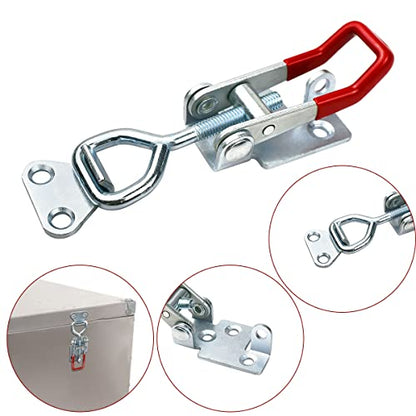2 PCS Heavy Duty Toggle Clamp Latch 4002 Adjustable Latch Hardware, 551Lbs Holding Capacity, Quick Release Pull Latch Clamp for Box Case Trunk, Industrial EquiIpment, Smoker Door and More (4.9inch) - color: 4.9inch