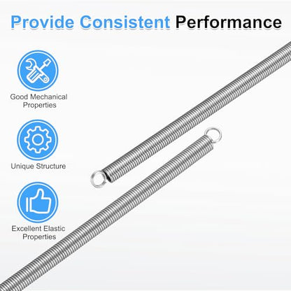 uxcell 4pcs Extension Springs 0.8x6x300mm/0.03x0.24x11.81in Extended Spring - size: 0.8x6x300mm/0.03x0.24x11.81in