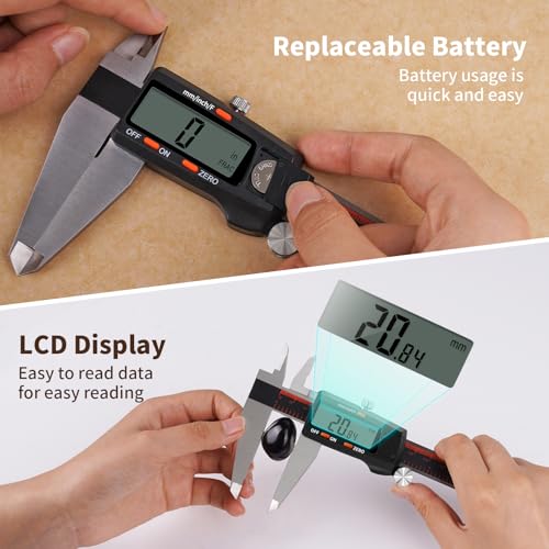 HARDELL Digital Caliper 12 Inch, Large LCD Screen Caliper Measuring Tool - size: 12 Inch