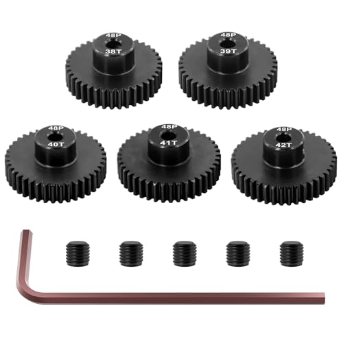 OGRC 48DP 38T 39T 40T 41T 42T Pinion Gear 3.175(1/8-Inch) Pinion Motor Gear - size: 38T 39T 40T 41T 42T