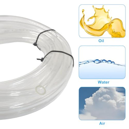 16ft 12mm OD x 8mm ID Pneumatic Tubing, (Transparent) - color: Transparent, size: 12mm OD x 8mm ID