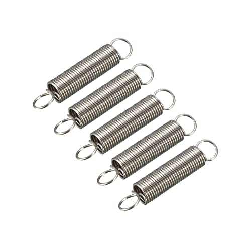 METALLIXITY Extension Spring (0.4x4x20mm/0.016"x0.16"x0.79") 5Pcs, Stainless Steel Tension Spring Wire - for Home Repair Construction Machinery - size: 0.016"x0.16"x0.79"