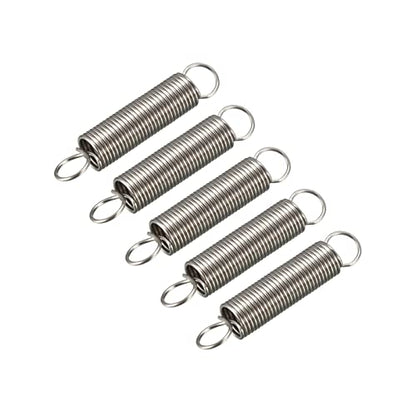 METALLIXITY Extension Spring (0.4x4x20mm/0.016"x0.16"x0.79") 5Pcs, Stainless Steel Tension Spring Wire - for Home Repair Construction Machinery - size: 0.016"x0.16"x0.79"