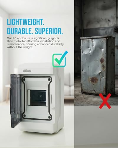 Circuit Breaker Box, IP66 Distribution Protection Box (AT-4 Way-H) - size: 4 - 5x7.9x3.9 INCH
