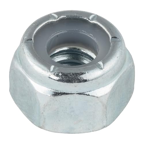 1/4"-20 (100 Pack) Nylock Hex Nuts, Grade 2, Nylon Insert Locknut by Makers Bolt - size: 1/4"-20 (100 pack)