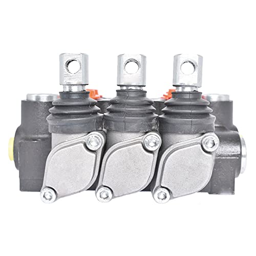 kimllier Hydraulic Valve 3 Spool 11GPM 3600PSI SAE Ports Double Acting - size: 3 Spool 11 GPM