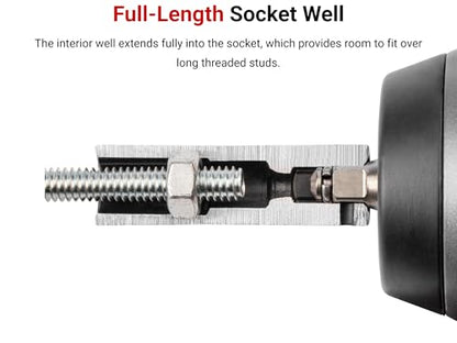 TEKTON 1/2 Inch Drive x 17 mm 6-Point Impact Socket | SID23117 - size: 17 mm, style: Deep