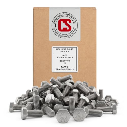 Chenango Supply 3/8-16 x 3/4" Stainless Steel Hex Head Bolts - size: 3/8-16 X 3/4"