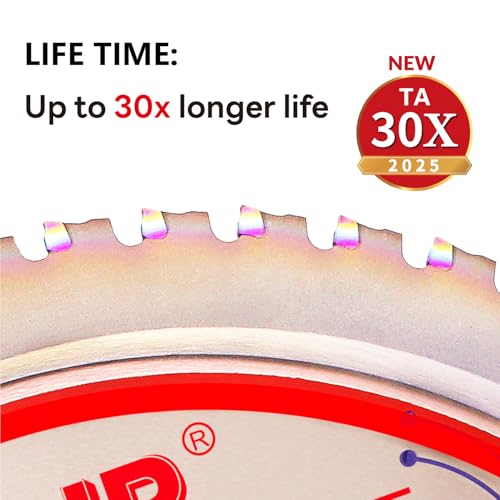 Dia 8"(200mm) 54-Tooth Arbor 1" Metal Cutting Circular Saw Blade, for Steel and Stainless Steel,The Cutting Head uses a Special Anti-Heat Sticking Coating,FMB 8 inch 54-Tooth 1" -TA - size: Steel 8" 54T