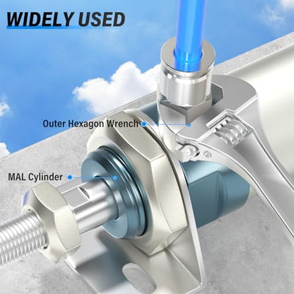 TAILONZ 304 Stainless Steel 4mm x M5 Push to Connect Straight 2Pcs - size: 4mm OD M5