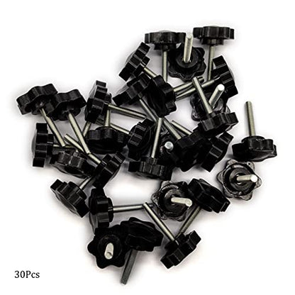 M4 x 25mm Thread Clamping Knob, Thumb Screw, Star Hand Knob Tightening Screw Knob for Machinery, 30Pcs - size: M4 x 25mm