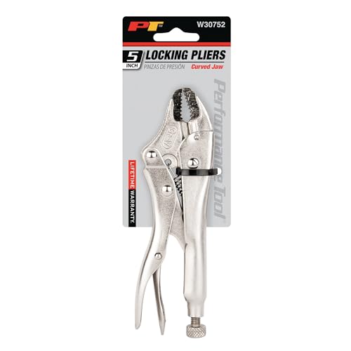 Performance Tool W30752 5 in. Curved Jaw Locking Pliers - size: 5" Curved Jaw Locking Pliers