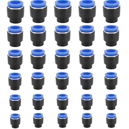 30 Pcs Push to Connect Fittings, Cap Style Pneumatic Blanking Plugs, Push-to-Connect Fitting cap, Fittings for 1/8 5/32 1/4 5/16 3/8 1/2 Tube - style: 30pcs pneumatic cap