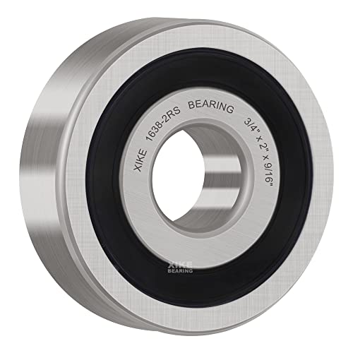 XIKE 4 Pcs 1638-2RS Bearings 3/4"x2"x9/16, Double Rubber Seals. - size: 1638-2RS Size 3/4"x2"x9/16"