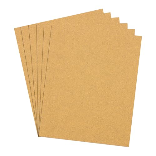 6 Pcs 60 Grit Sandpaper 4.5 x 5.5 Inch Sand Paper Alumina Gold - size: 4.5 x 5.5 Inch(60 Grit)