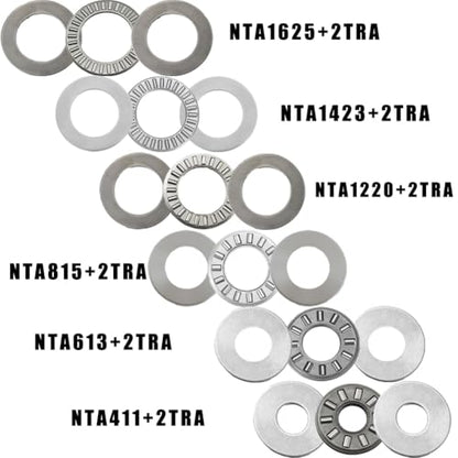 4 Sets NTA613+2TRA, Thrust Needle Roller Bearings, ID 3/8", OD 13/16" - size: NTA613+2TRA