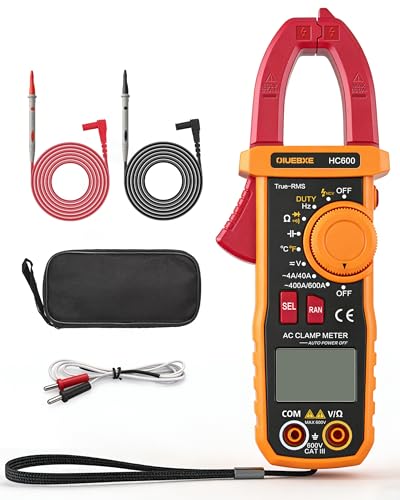 HC600 Clamp Meter for Electrician HVAC,600A True RMS Multimeter Cap 10000uF