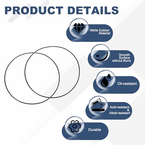 uxcell 10Pcs AS-049 O-Rings, Nitrile Rubber O-Rings 5" ID, 5-1/8" OD, 1/16" Width Round Sealing Gasket for Automotive Machine Plumbing Sealing Repair (70 Durometer, Black) - size: 5" ID, 5-1/8" OD, 1/16" Width