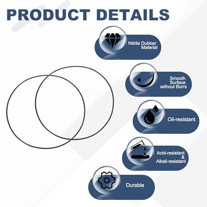 uxcell 10Pcs AS-049 O-Rings, Nitrile Rubber O-Rings 5" ID, 5-1/8" OD, 1/16" Width Round Sealing Gasket for Automotive Machine Plumbing Sealing Repair (70 Durometer, Black) - size: 5" ID, 5-1/8" OD, 1/16" Width