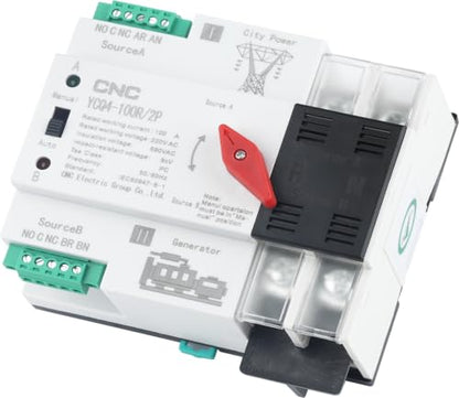 CNC 2P 63A AC110V Automatic/Manual Transfer Switch - size: 63A-2P-110V