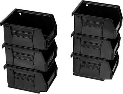 Akro-Mils 30210 AkroBins Plastic Storage Bins, 5"x4"x3", Black, 6-Pack - color: Black, size: 6 Pack