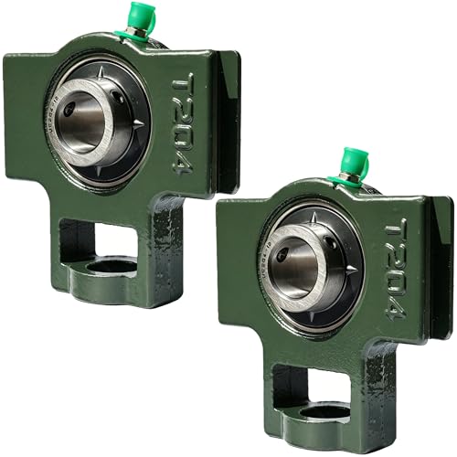 2 Pack UCT204-12 Bore 3/4" Take-Up Block Bearings Unit, Insert Bearing, Solid Cast Iron Base and Self Aligning Chrome Steel Mounted Ball Bearing(UCT204) - style: UCT204-12