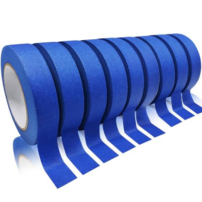 Masking Tape, 9Rolls Blue Painters Tape for Painting(60Yd x 0.94 Inch Wide) - size: 9rolls, 0.94in x 60.1yds, Blue
