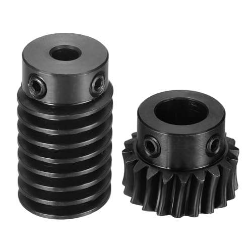 uxcell Worm Gear Set 1 Mod 20T 1:20 Reduction Rate,Gear 10mm,Rod 5mm Bore - size: Gear 10mm, Rod 5mm Bore