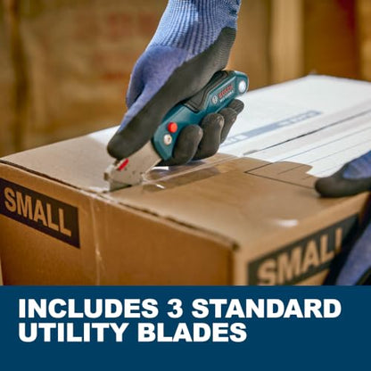 BOSCH H11-11100-1 Folding Utility Knife | Compact, Durable, 3 Blades - size: 682 in, style: Industrial