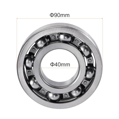 uxcell 6308 Deep Groove Ball Bearings 40x90x23mm Chrome Steel, Open Type - size: 40x90x23mm