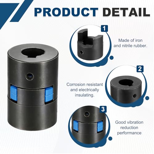 MECCANIXITY Flexible Coupling Coupler Set, 5/8" to 5/8" L070 Black - size: 5/8" to 5/8"