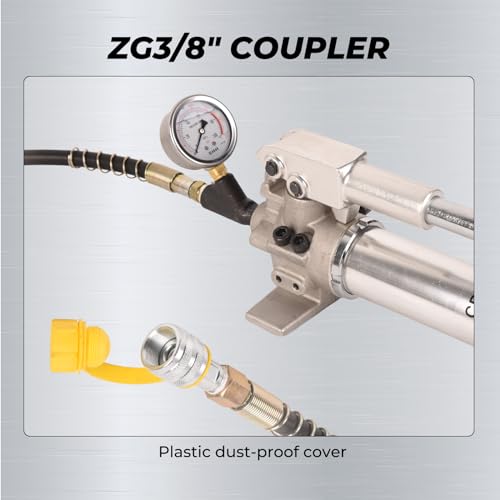 900cc Hydraulic Hand Pump 10000Psi Single Acting Manual Hydraulic Lifting Pump CP-700LB Hydraulic Lifting Pump with Pressure Guage - color: CP-700LB, Aluminum Alloy Hand Pump