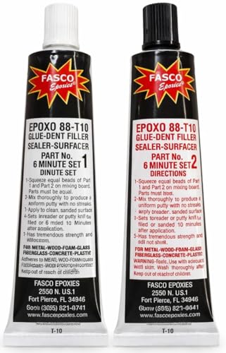 Fasco Epoxo-88 | 6min Set Epoxy Paste Adhesive Glue White 7oz Tube kit