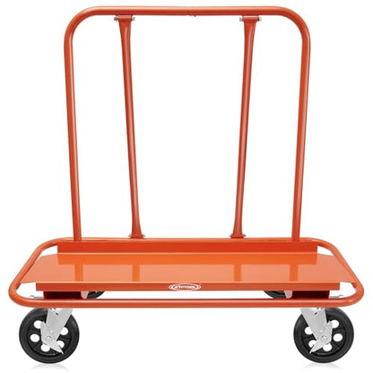 GypTool Heavy Duty Drywall Sheet Cart & Panel Dolly with 4 Swivel Wheels - Orange