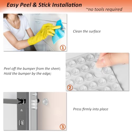 Bovinde Cabinet Door Bumpers Stopper Drawer Furniture Pads, 187PCS, Clear - color: Clear