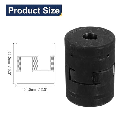 uxcell 3/4" to 3/4" L100 Flexible 3-Piece L-Jaw Coupling Coupler Set & Buna-N NBR Rubber Spider for Log Splitter Hybrid Equipment - size: 3/4" to 3/4", style: L100