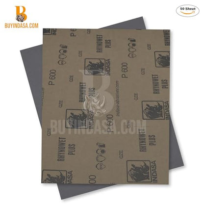Indasa 50 PCS 9x11” Wet & Dry Sandpaper Sheets, 220 GRIT, Clog-Resistant Abrasive for Wood, Metal, Auto, Paint & Clear Coat Finishing, Sand Paper Aluminum Oxide, Plusline - size: 220 GRIT 9"x11" Aluminum Oxide