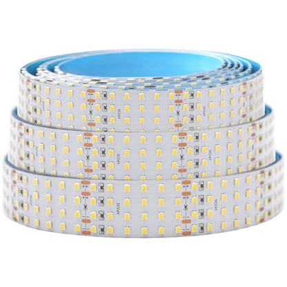 Super Bright White LED Strip - 2835SMD High CRI 90 Quad Row Flexible LED Strip Lights - 24VDC IP20 17,650 lm/Roll for LED Retail Shops, Videography Lighting (5m/16.4' Daylight White) - size: 5m/16.4' Daylight White