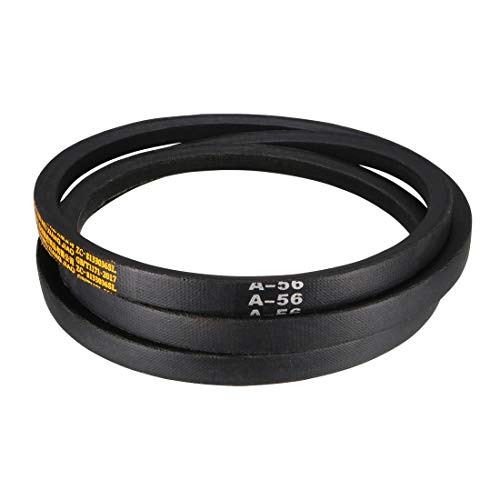 uxcell A56 Drive V-Belts 56" Inner Length 13mm Width 8mm Thick JIS Standard A-Section Rubber Drive Industrial Transmission Belt - size: 56"