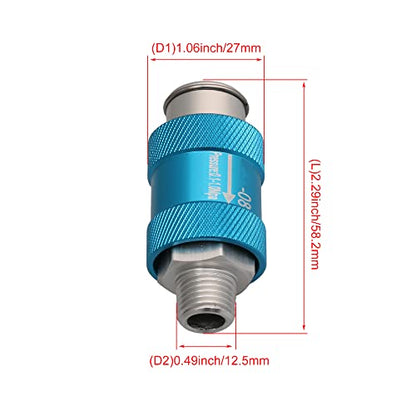 Aluminum 1/4"" Thread Pneumatic Flow Control Manual Hand Slide Valve
