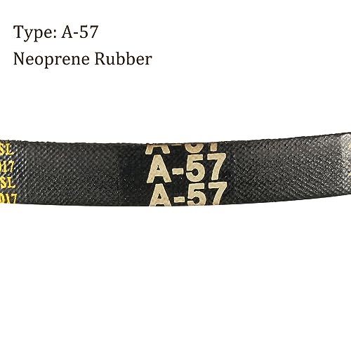 A-57 Drive V-Belt - [57-inch Inside Circumference] A-Section Rubber Drive Belt Wrapped for Transmission Use - size: A-57