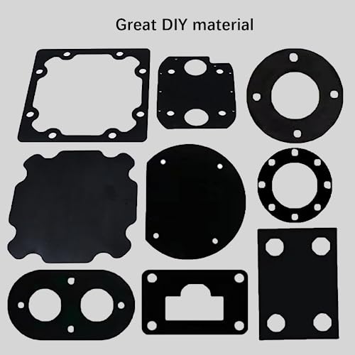 Solid Rubber Sheet Pad 1/8 (.125)" Thick X 12" Wide X 12" Long - size: 12"X12"X1/8, style: No Adhesive