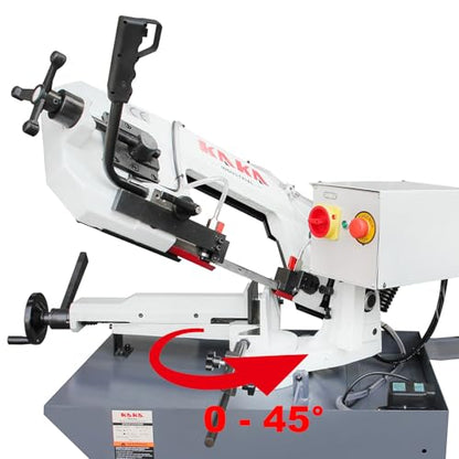 KAKA INDUSTRIAL BS-75G Metal Band Saw, 7.8 x 4.7 in Miter - style: 7.8"x4.7" Swivel Head